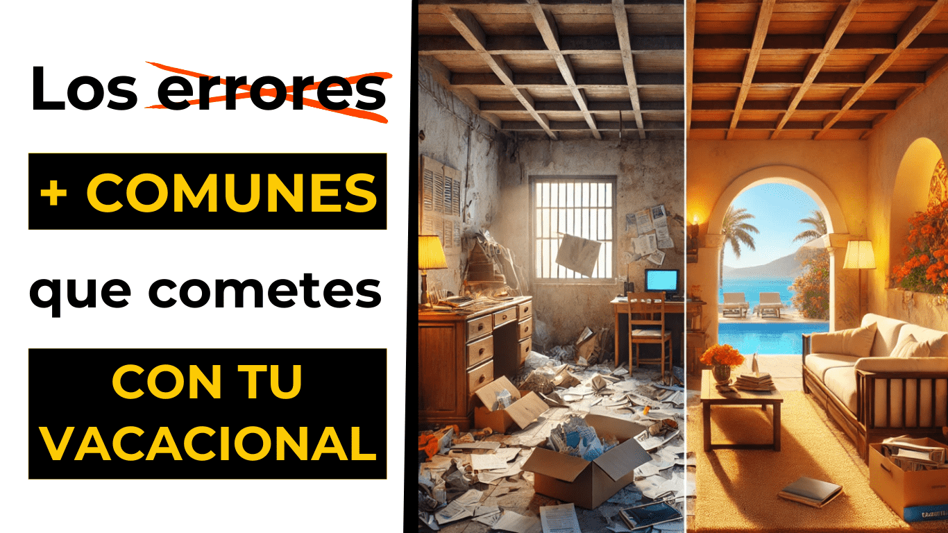 Contraste entre un alquiler turístico desordenado y otro bien gestionado en un apartamento mediterráneo en Málaga, destacando la importancia de evitar errores comunes en la gestión.